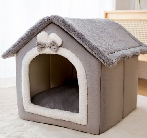 Foldable Dog House Pet Cat Bed Winter Dog Villa Sleep Kennel Removable Nest Warm Enclosed Cave Sofa Pets Supplies - Oopsdadforgot.com
