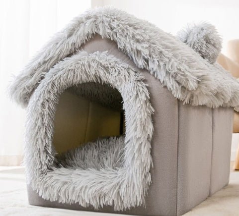 Foldable Dog House Pet Cat Bed Winter Dog Villa Sleep Kennel Removable Nest Warm Enclosed Cave Sofa Pets Supplies - Oopsdadforgot.com