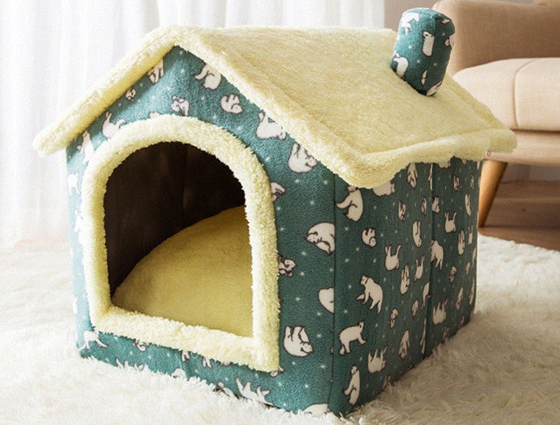 Foldable Dog House Pet Cat Bed Winter Dog Villa Sleep Kennel Removable Nest Warm Enclosed Cave Sofa Pets Supplies - Oopsdadforgot.com
