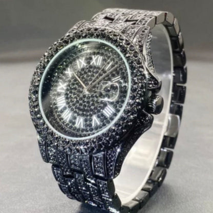 Full Diamond High End Calendar Men's Quartz Watch Gentlemen's Watch - Oopsdadforgot.com