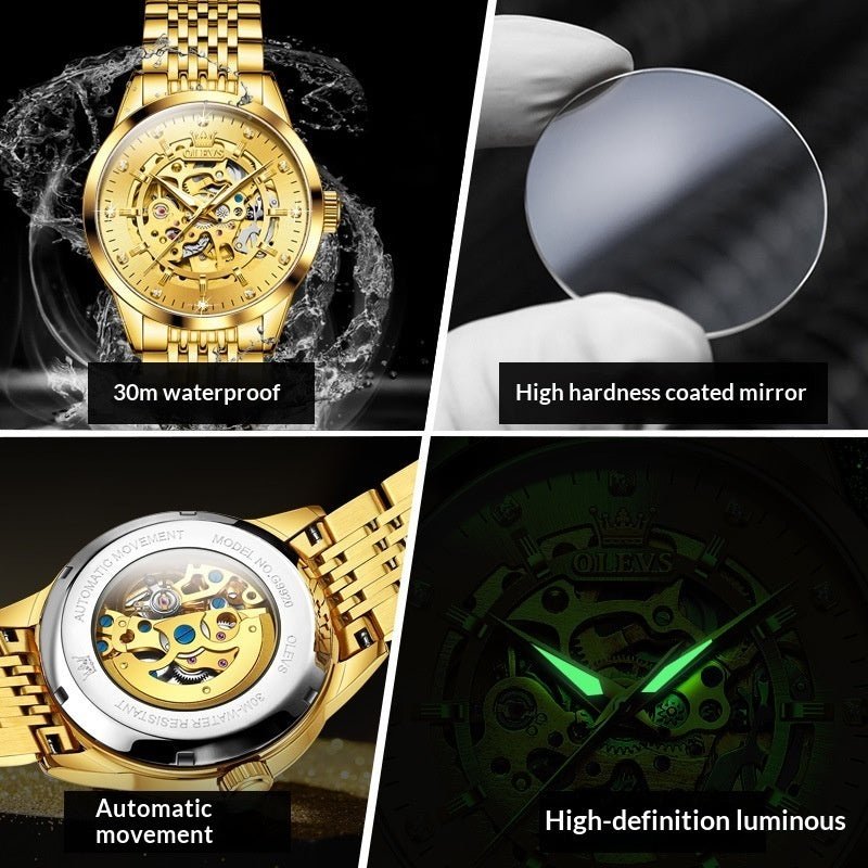 Fully Automatic Mechanical Skeleton Mens Watch - Oopsdadforgot.com