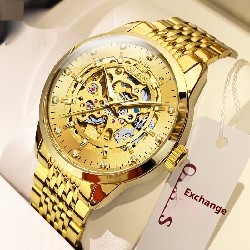 Fully Automatic Mechanical Skeleton Mens Watch - Oopsdadforgot.com