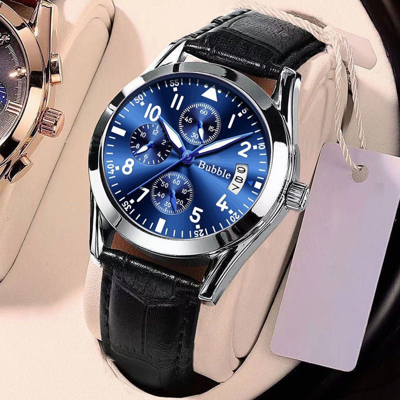 Fully Automatic Quartz Luminous Waterproof Digital Six - Hand Mens Watch - Oopsdadforgot.com