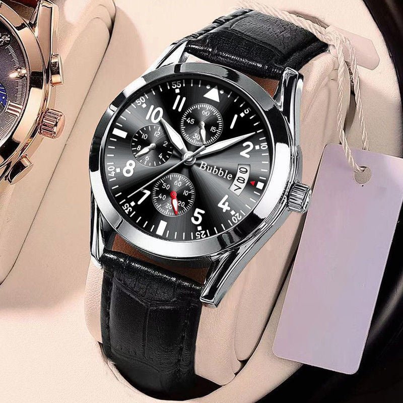 Fully Automatic Quartz Luminous Waterproof Digital Six - Hand Mens Watch - Oopsdadforgot.com