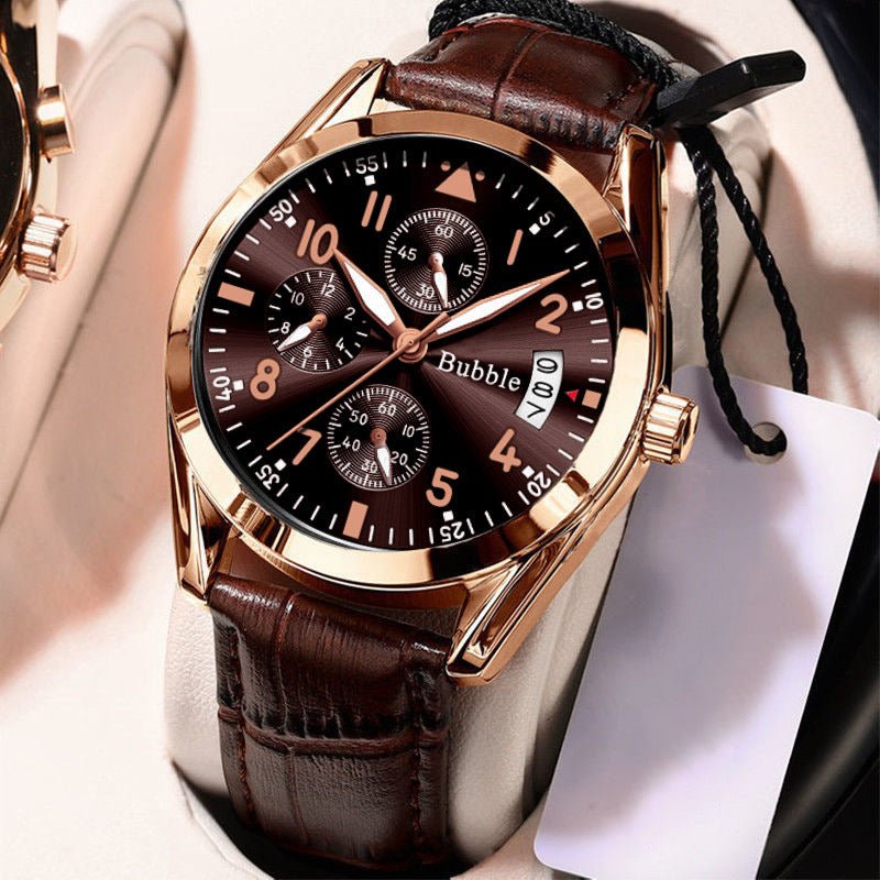 Fully Automatic Quartz Luminous Waterproof Digital Six - Hand Mens Watch - Oopsdadforgot.com
