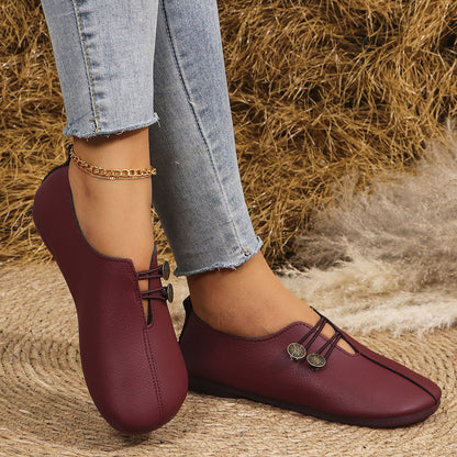 Ins Square Toe Slip - on Sandals Summer Fashion Soft Flat Shoes For Women - Oopsdadforgot.com