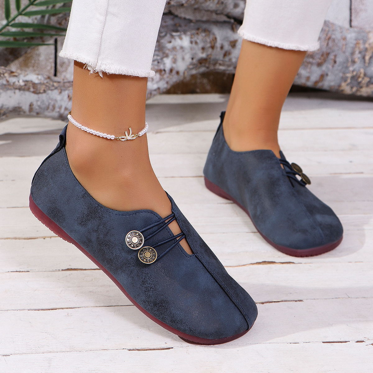 Ins Square Toe Slip - on Sandals Summer Fashion Soft Flat Shoes For Women - Oopsdadforgot.com
