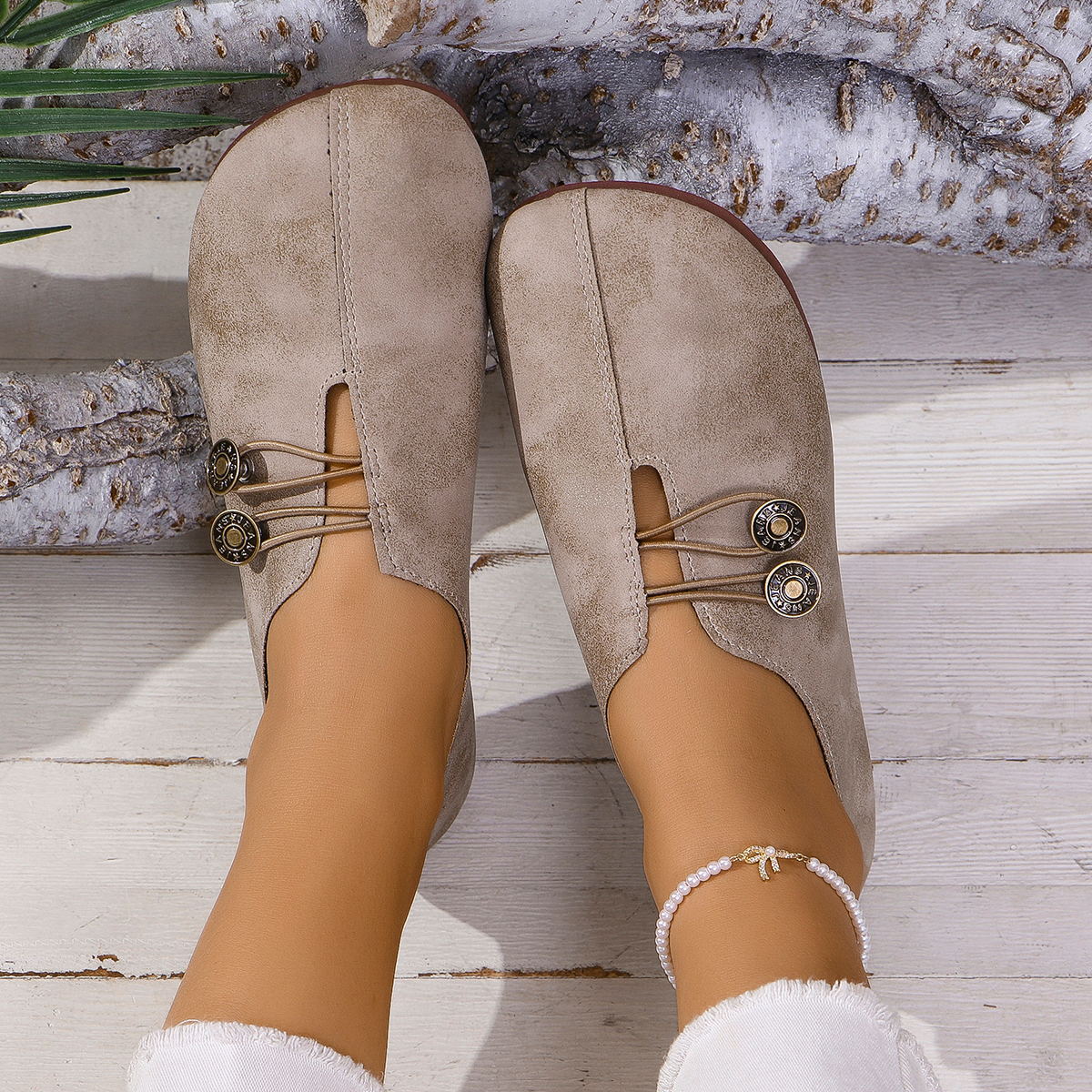 Ins Square Toe Slip - on Sandals Summer Fashion Soft Flat Shoes For Women - Oopsdadforgot.com