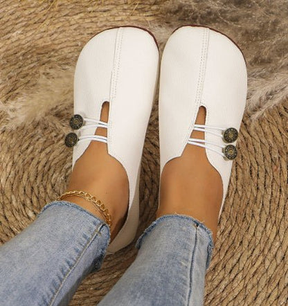 Ins Square Toe Slip - on Sandals Summer Fashion Soft Flat Shoes For Women - Oopsdadforgot.com