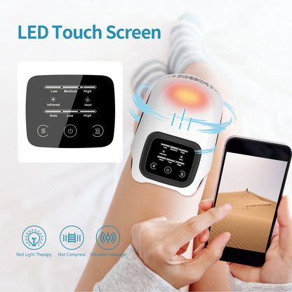 Intelligent Home Use Electric Intelligent Kneading Heating Knee Massager Rechargeable Pain Relief Infrared Laser Vibration Knee Massager - Oopsdadforgot.com