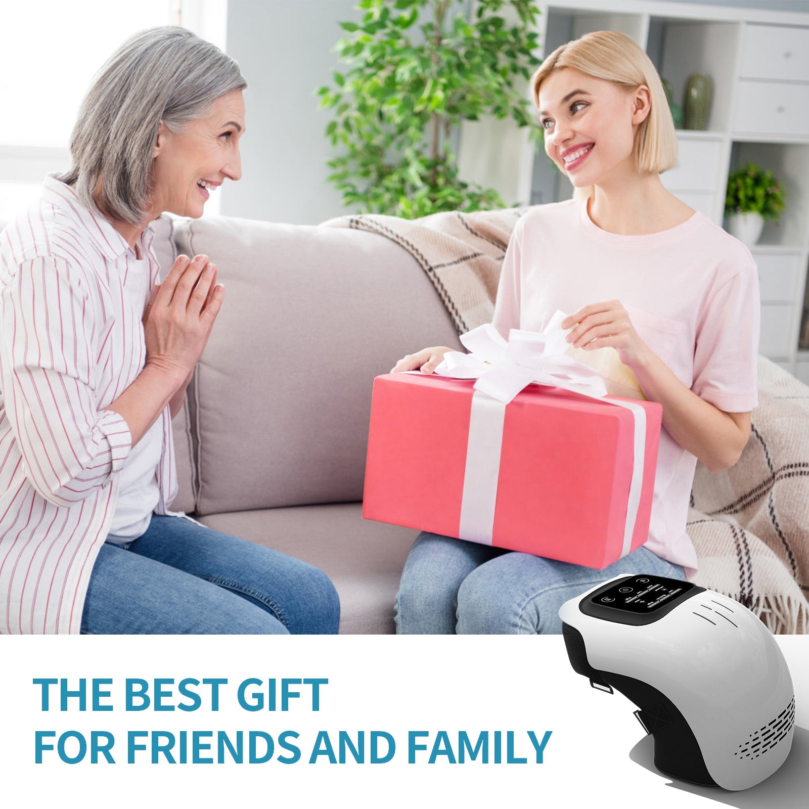Intelligent Home Use Electric Intelligent Kneading Heating Knee Massager Rechargeable Pain Relief Infrared Laser Vibration Knee Massager - Oopsdadforgot.com