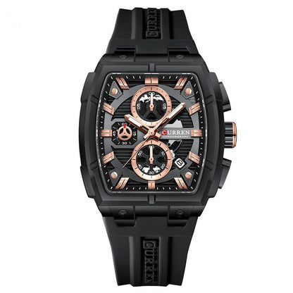 Kairun Waterproof Calendar Six - Hand Adhesive - Tape Mens Quartz Watch - Oopsdadforgot.com