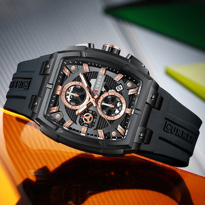Kairun Waterproof Calendar Six - Hand Adhesive - Tape Mens Quartz Watch - Oopsdadforgot.com