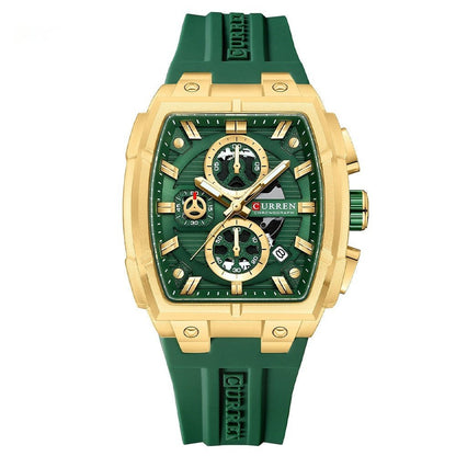 Kairun Waterproof Calendar Six - Hand Adhesive - Tape Mens Quartz Watch - Oopsdadforgot.com
