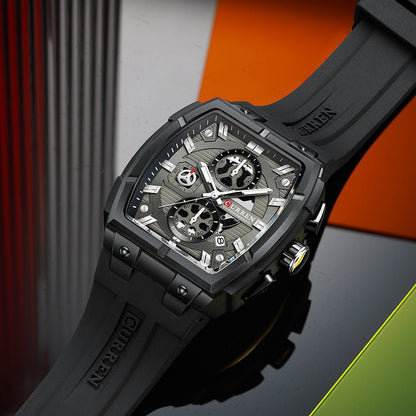 Kairun Waterproof Calendar Six - Hand Adhesive - Tape Mens Quartz Watch - Oopsdadforgot.com