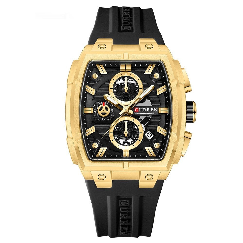 Kairun Waterproof Calendar Six - Hand Adhesive - Tape Mens Quartz Watch - Oopsdadforgot.com