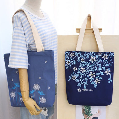 Korean fashion, large capacity Canvas Backpack, embroidered lady backpack, student bags, factory direct sales - Oopsdadforgot.com