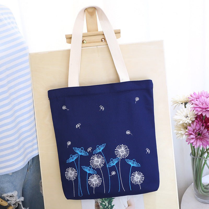 Korean fashion, large capacity Canvas Backpack, embroidered lady backpack, student bags, factory direct sales - Oopsdadforgot.com