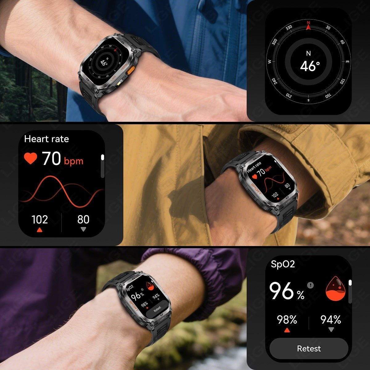 Large - screen Smartwatch With Bluetooth Calling Feature - Oopsdadforgot.com