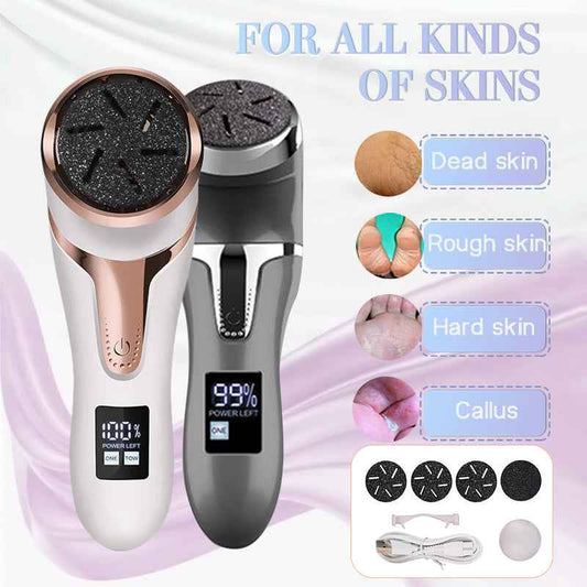 LCD Digital Display Electric Vacuum Cleaner Foot Scrubber Exfoliating Pedicure Beauty Supplies Gadgets - Oopsdadforgot.com