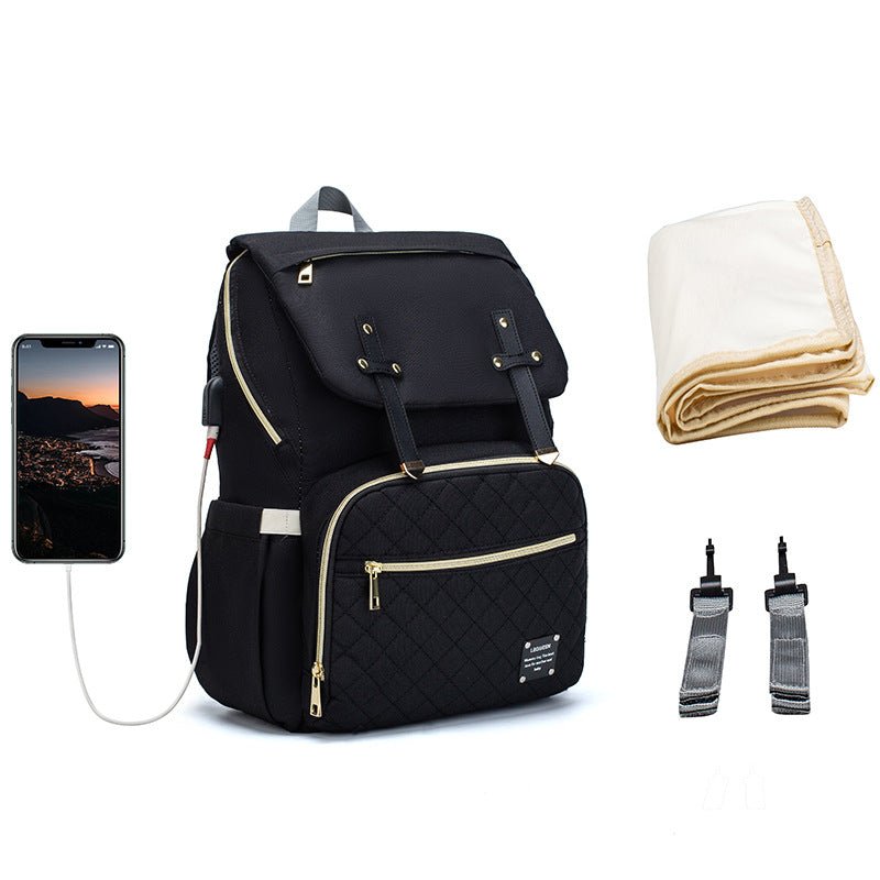 LEQUEEN Multifunctional Large Capacity Mummy Bag - Oopsdadforgot.com