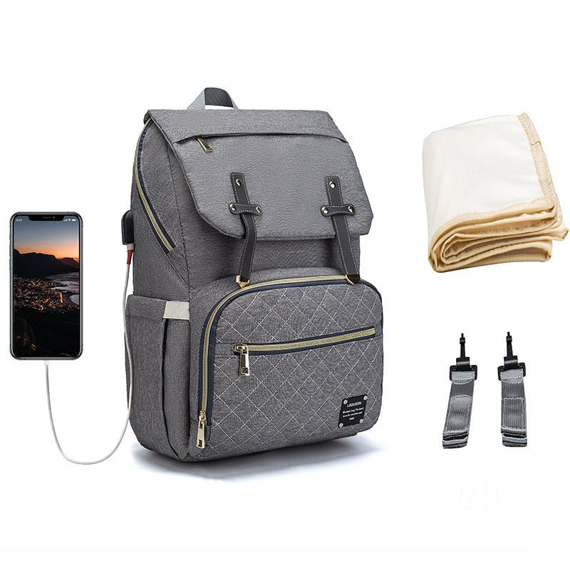 LEQUEEN Multifunctional Large Capacity Mummy Bag - Oopsdadforgot.com