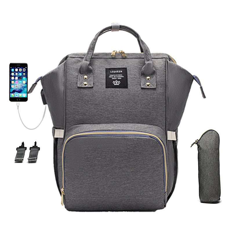 LEQUEEN Multifunctional Large Capacity Mummy Bag - Oopsdadforgot.com