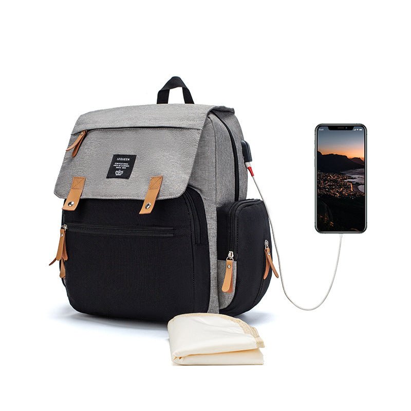 LEQUEEN Multifunctional Large Capacity Mummy Bag - Oopsdadforgot.com