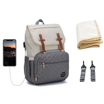 LEQUEEN Multifunctional Large Capacity Mummy Bag - Oopsdadforgot.com