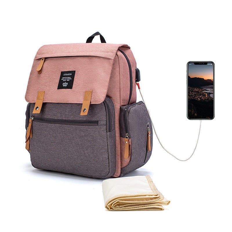 LEQUEEN Multifunctional Large Capacity Mummy Bag - Oopsdadforgot.com