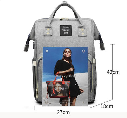 LEQUEEN Multifunctional Large Capacity Mummy Bag - Oopsdadforgot.com