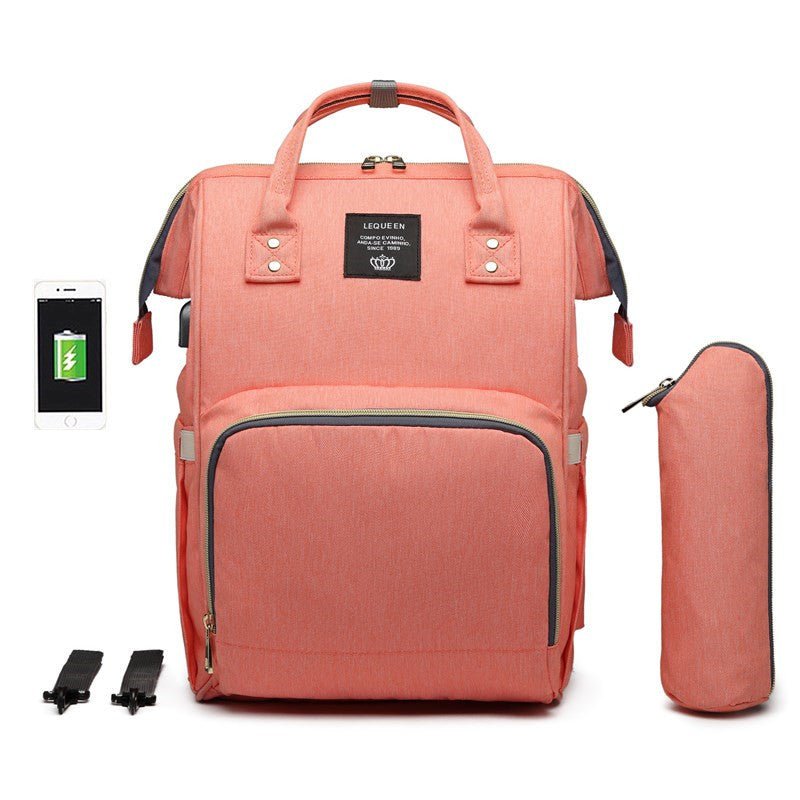 LEQUEEN Multifunctional Large Capacity Mummy Bag - Oopsdadforgot.com