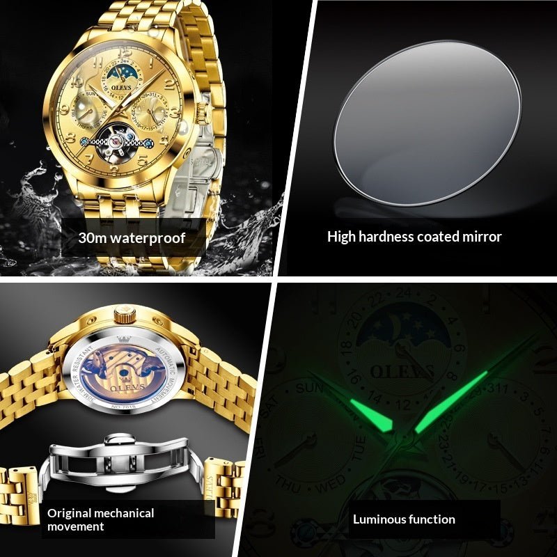 Luminous Waterproof Fully Automatic Mechanical Watch For Men - Oopsdadforgot.com