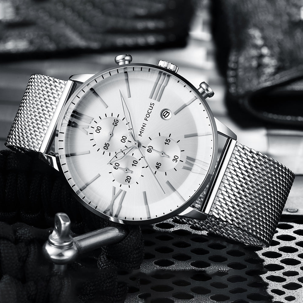 Luxury Men’s Quartz Watch – Precision Timepiece with Stylish Stainless Steel Design - Oopsdadforgot.com