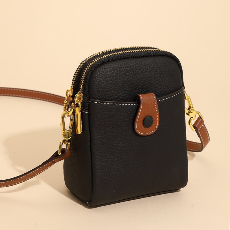 Lychee Pattern Mobile Phone Bag Small High Quality Leather Crossbody Bags For Women Wallet - Oopsdadforgot.com