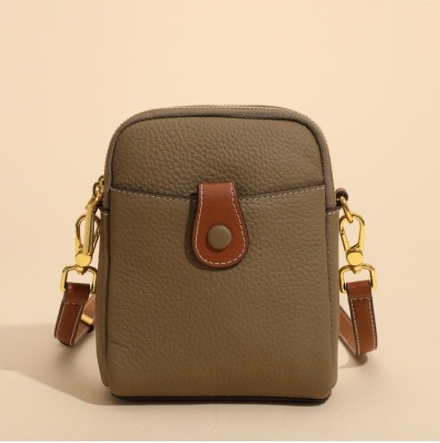 Lychee Pattern Mobile Phone Bag Small High Quality Leather Crossbody Bags For Women Wallet - Oopsdadforgot.com