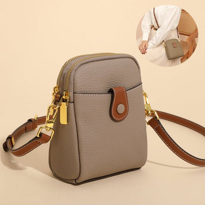 Lychee Pattern Mobile Phone Bag Small High Quality Leather Crossbody Bags For Women Wallet - Oopsdadforgot.com