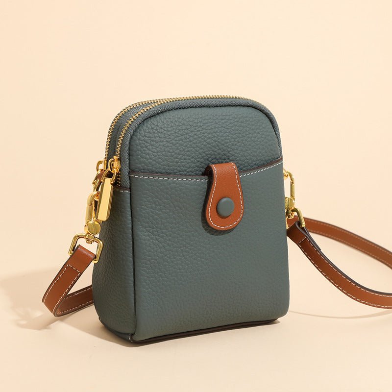 Lychee Pattern Mobile Phone Bag Small High Quality Leather Crossbody Bags For Women Wallet - Oopsdadforgot.com