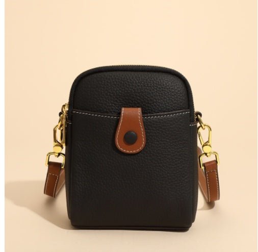 Lychee Pattern Mobile Phone Bag Small High Quality Leather Crossbody Bags For Women Wallet - Oopsdadforgot.com
