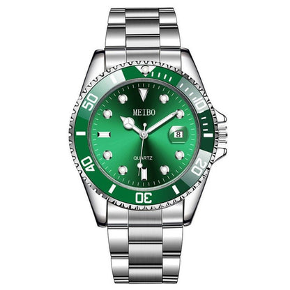 Magnifying Glass Calendar Mens Watch With A Steel Strap - Oopsdadforgot.com
