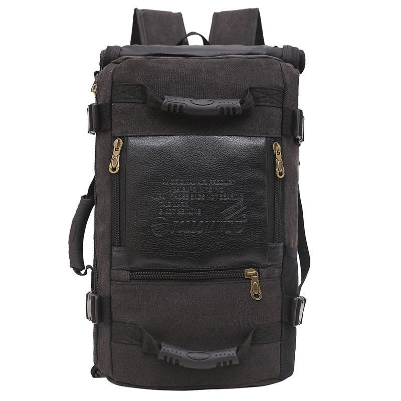 Men Canvas Backpack Huge Travel School Shoulder Computer Backpack Functional Versatile Bags Multifunctional Laptop Bag - Oopsdadforgot.com