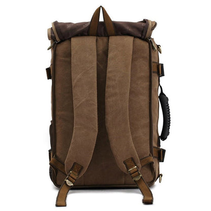 Men Canvas Backpack Huge Travel School Shoulder Computer Backpack Functional Versatile Bags Multifunctional Laptop Bag - Oopsdadforgot.com