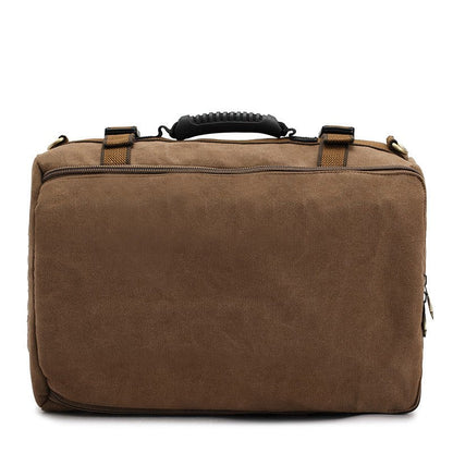Men Canvas Backpack Huge Travel School Shoulder Computer Backpack Functional Versatile Bags Multifunctional Laptop Bag - Oopsdadforgot.com