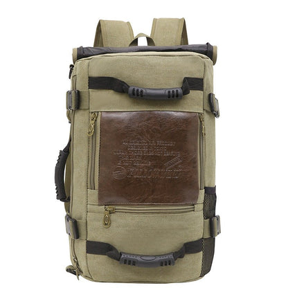 Men Canvas Backpack Huge Travel School Shoulder Computer Backpack Functional Versatile Bags Multifunctional Laptop Bag - Oopsdadforgot.com