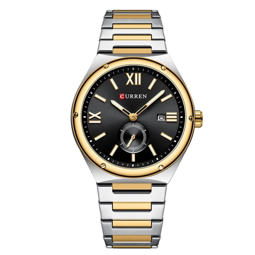 Mens Calendar Waterproof Multi - Function Two - Hand Semi - Quartz Watch - Oopsdadforgot.com