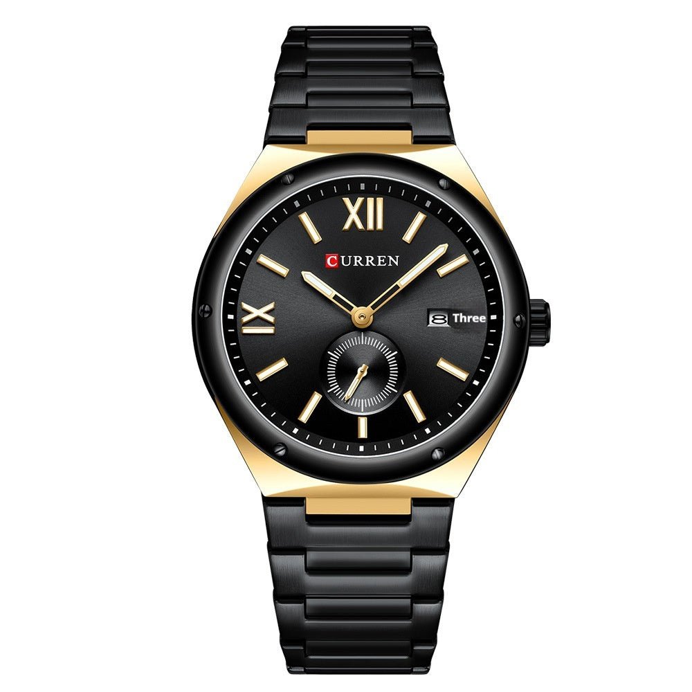 Mens Calendar Waterproof Multi - Function Two - Hand Semi - Quartz Watch - Oopsdadforgot.com