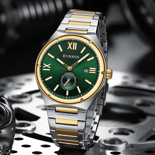 Mens Calendar Waterproof Multi - Function Two - Hand Semi - Quartz Watch - Oopsdadforgot.com