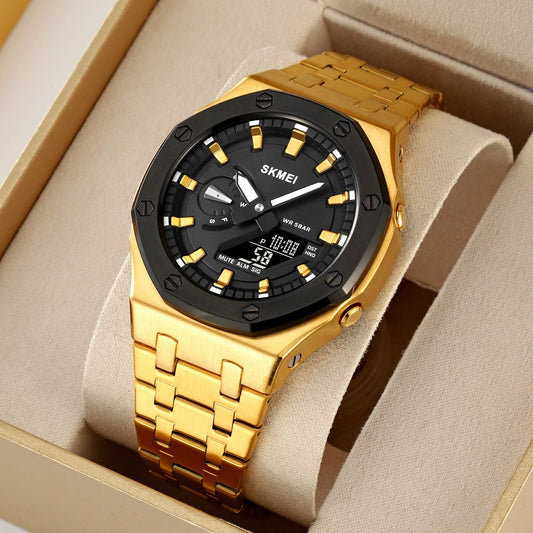 Men's Creative Multifunction Dual - Display Business Electronic Watch - Oopsdadforgot.com