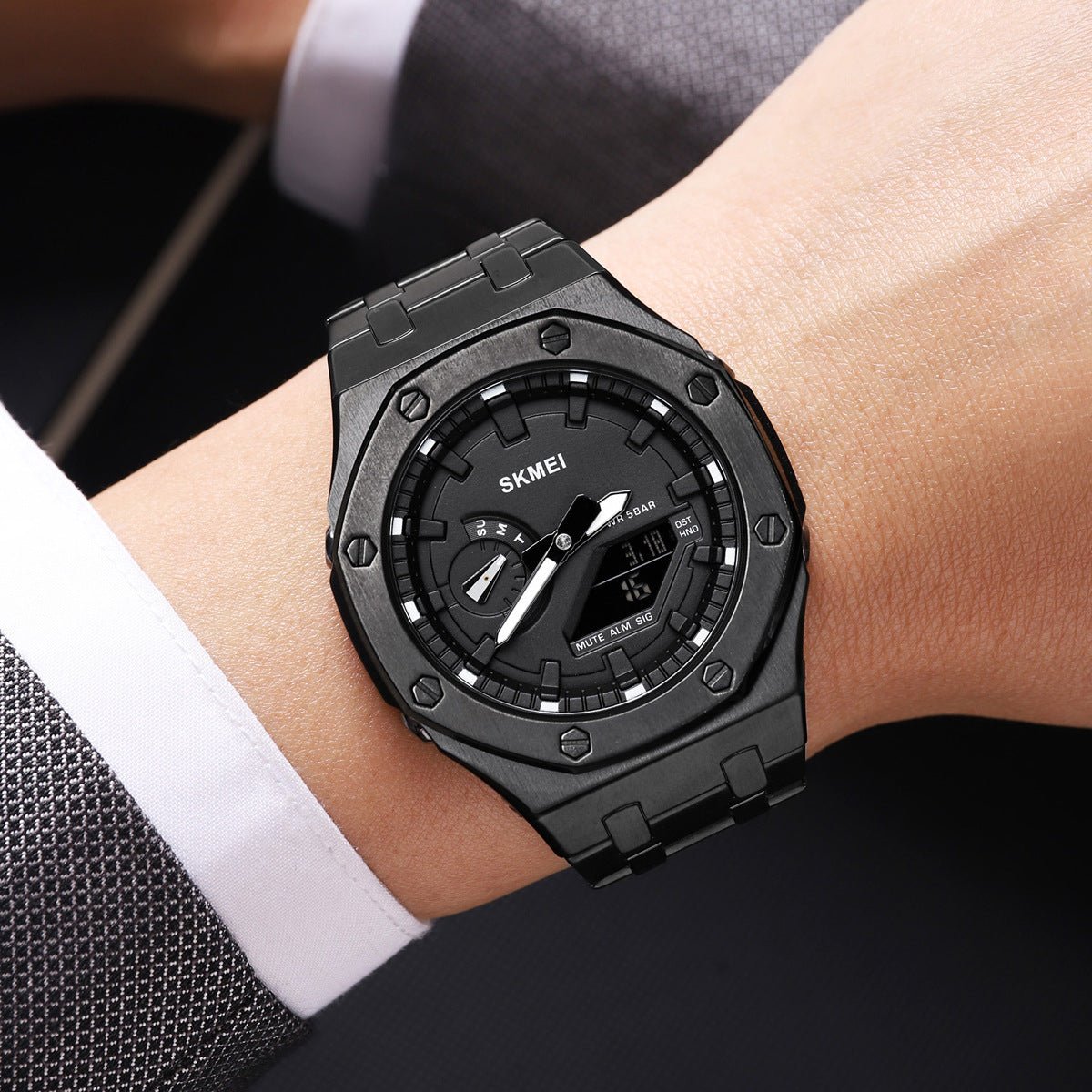 Men's Creative Multifunction Dual - Display Business Electronic Watch - Oopsdadforgot.com