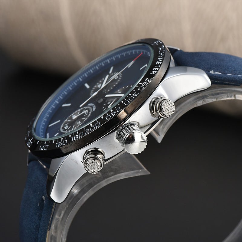 Mens Fashion Calendar Leather - Strap Quartz Watch - Oopsdadforgot.com